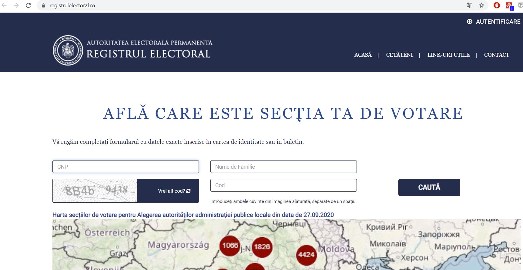 Locatiile sectiilor de votare din Municipiul Bucuresti